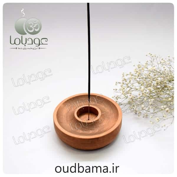 جا عود چوبی چوب طبیعی گرد