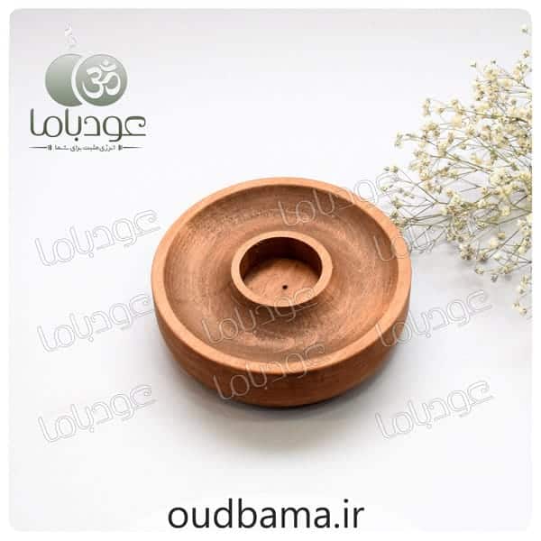 جا عود چوبی چوب طبیعی گرد