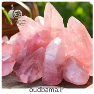 سنگ رز کوارتز اصل تامبل سنگ جذب عشق و محبت