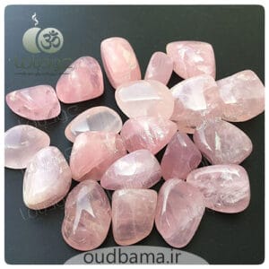 سنگ رز کوارتز اصل تامبل سنگ جذب عشق و محبت