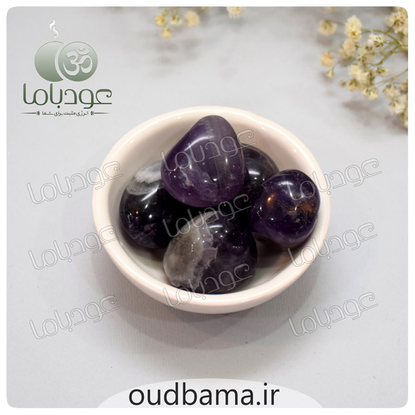 سنگ آمیتیس اصل تامبل نماد قدرت و پاکسازی هاله انرژی