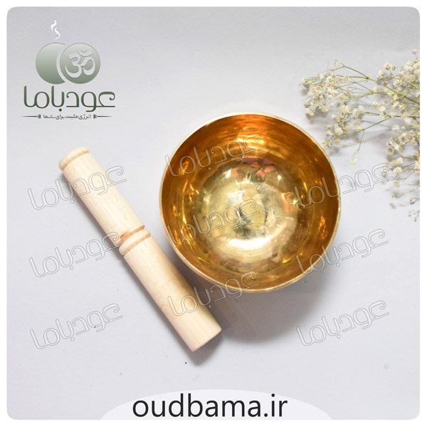 کاسه تبتی دست ساز طلایی قطر 11 سانتیمتر