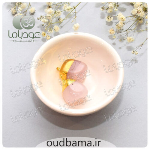آویز رزکوارتز اصل سنگ جذب عشق و محبت