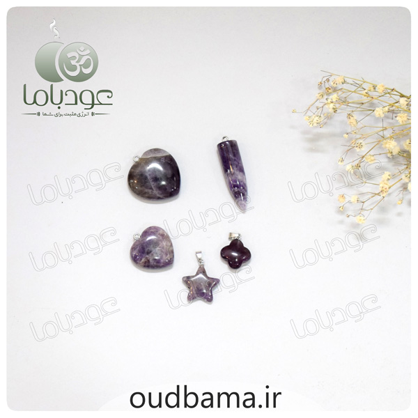 آویز آمیتیست سنگ جذب آرامش و کاهش استرس